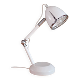 Lampe de bureau blanche chromée