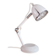 Lampe de bureau blanche chromée