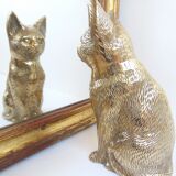 Golden brass cat