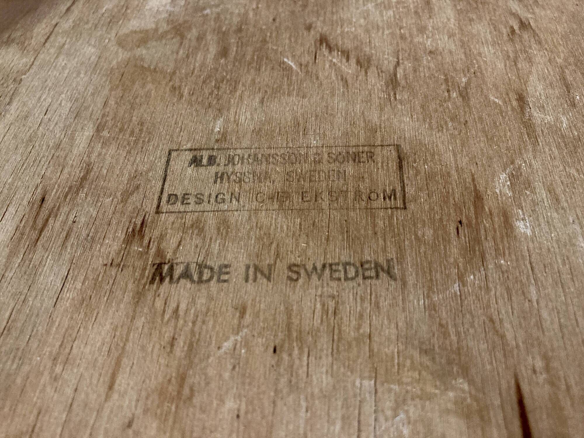 Set of 4 scandinavian chairs teak stamp Johansson Sweden 1950