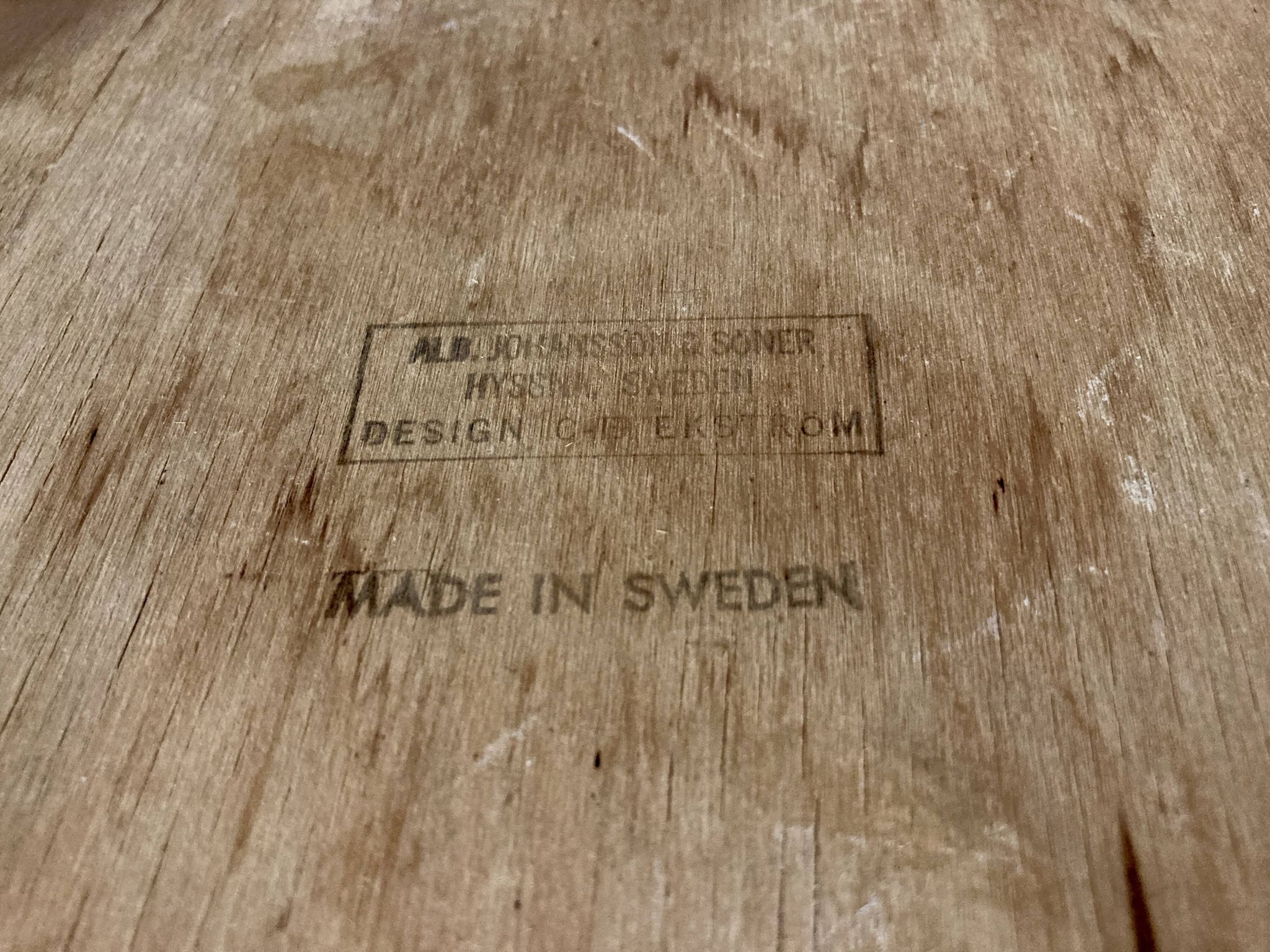 Set of 4 scandinavian chairs teak stamp Johansson Sweden 1950