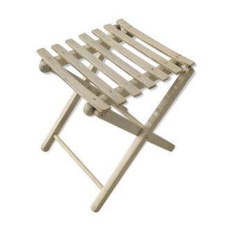 Tabouret pliant bois peint vintage