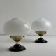 Pair of vintage opaline wall lights