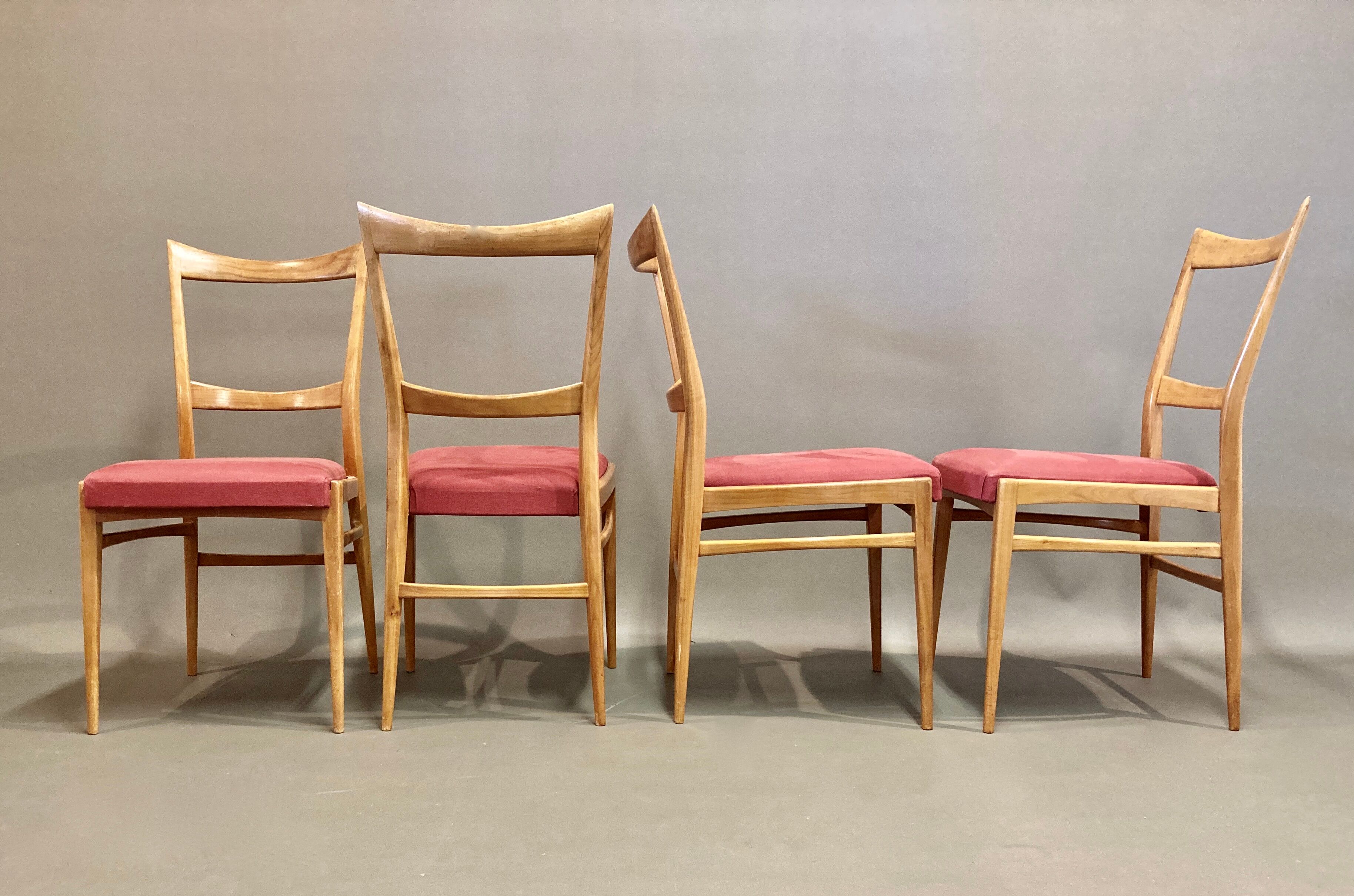 Set of 5 scandinavian chairs 1950