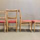 Ensemble de 5 chaises scandinaves 1950