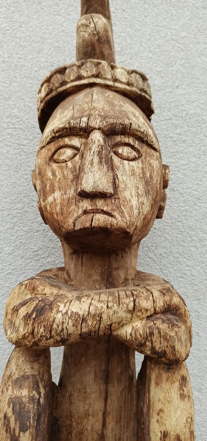 Ancient wooden ancestor statue of the Leti Islands, Indonesia