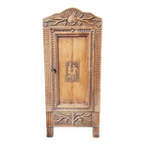 Small piece of furniture with 1 door, old oak jam cupboard