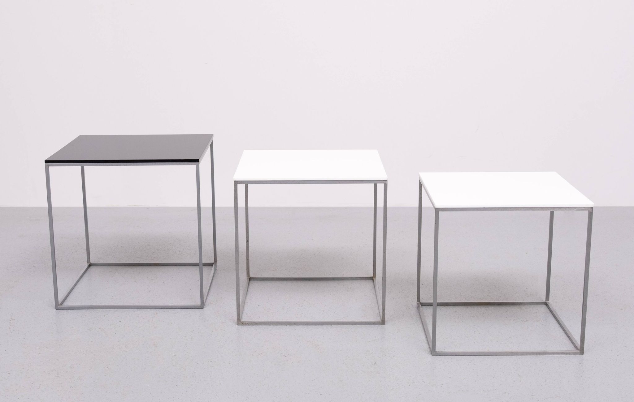Nesting Tables model PK-71 designed by Poul Kjærholm. by E. Kold Christense