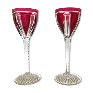 Paire de verre vin roemer en cristal