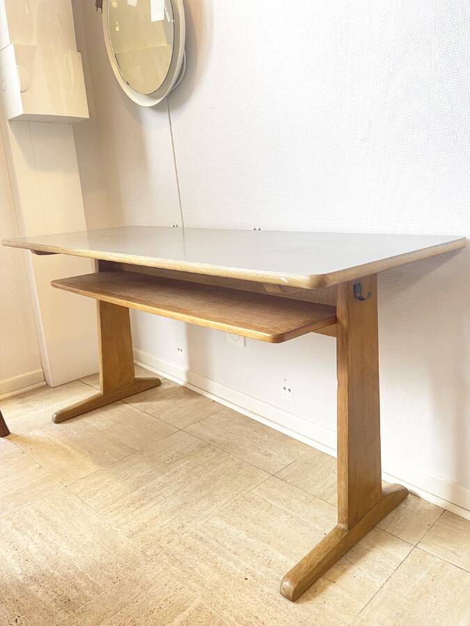 Casala grey desk – 1970s modernist design