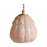 Pink opaline globe hanging
