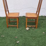 Pair of art and kraft chairs