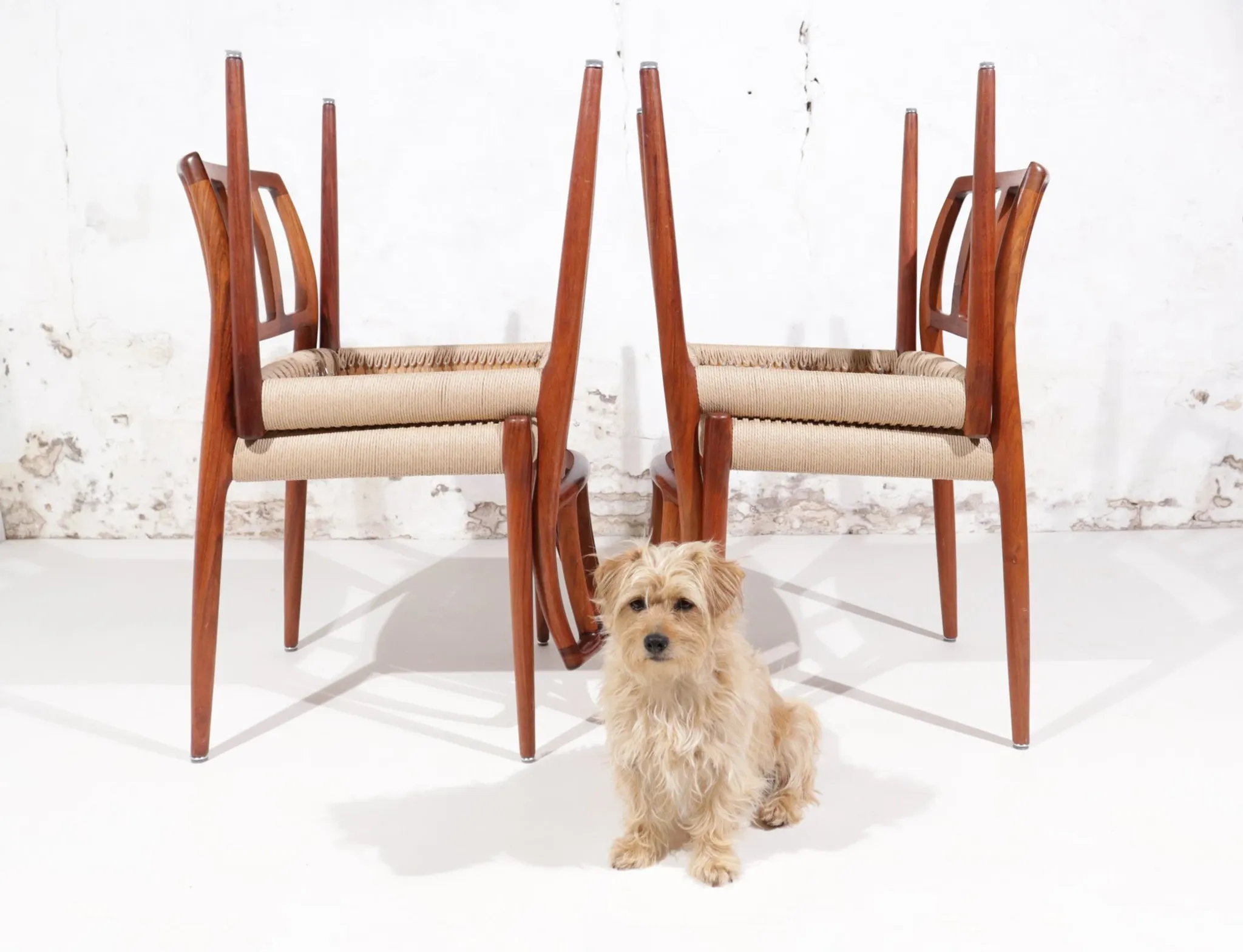 Set of 4 Niels Moller Model 83 rosewood dining chairs, Denmark, 1975