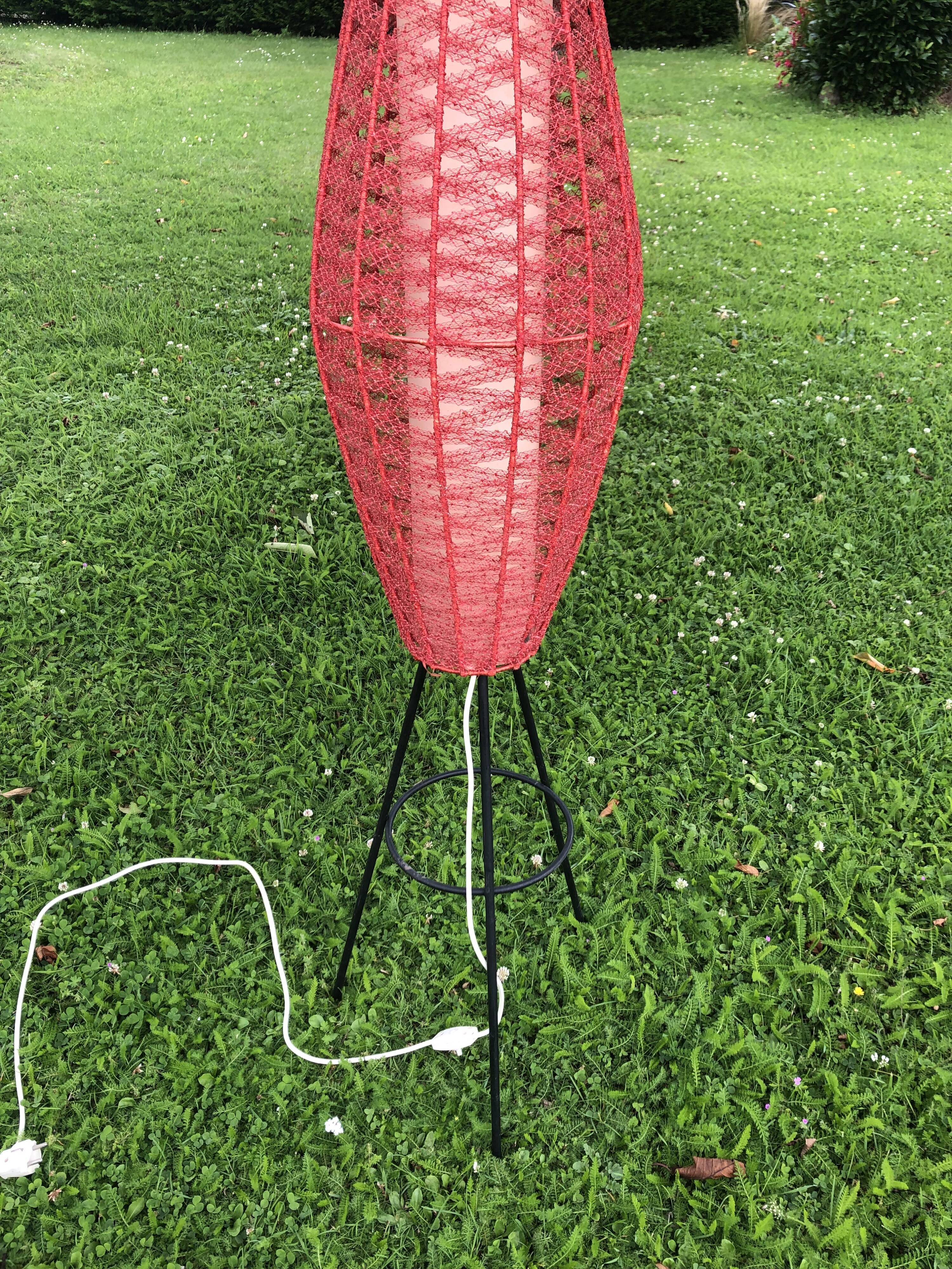 Vintage 1960s tripod floor lamp