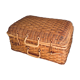 Vintage wicker suitcase
