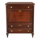 Secretary with a drop-leaf in mahogany in the Louis XVI style.