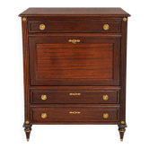Secretary with a drop-leaf in mahogany in the Louis XVI style.
