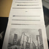 Lot de 10 lithographies