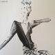 Nice press fashion illustration by Guy Laroche- period - late 80s.