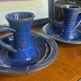 Signed ceramic candlesticks