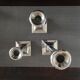 Suite of three neoclassical candle holders in silver bronze - Art Deco - 1920s/1930s