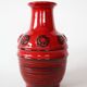 Vintage Vase en céramique rétro milieu du siècle, Allemagne, rouge