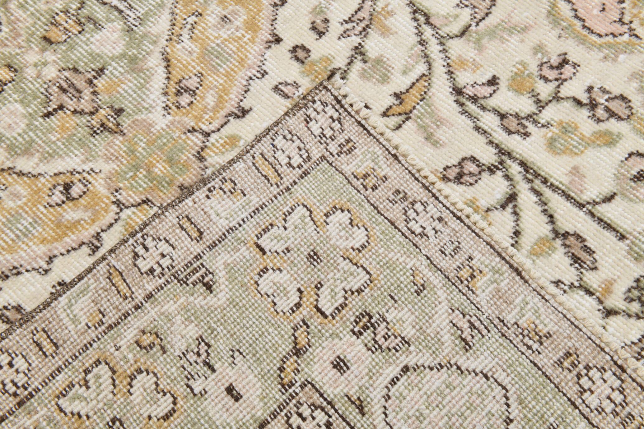 Cream & Beige Antique Turkish Rug 163x267Cm SK 21968