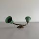 Small simple 2-headed brass wall light, 1950s, Italy.