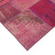 Handwoven oriental overdyed 196 cm x 299 cm pink patchwork carpet
