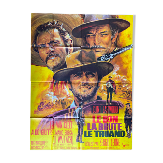 Affiche cinéma "Le Bon, la Brute et le Truand" Clint Eastwood, Sergio Leone 120x160cm 1970