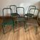 Ensemble de 5 chaises vertes