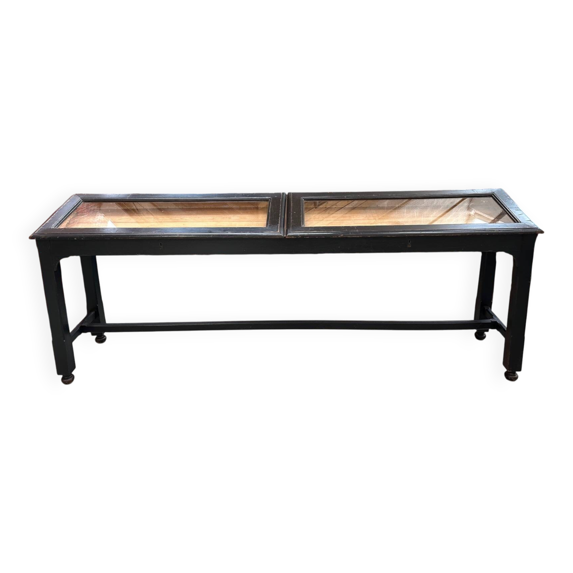 Late 19th century museum display cabinet console