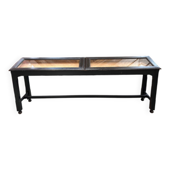 Console vitrine de musée fin XIXème