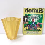 Vase Art Déco en verre jaune en forme d'étoile attribué à Pierre D'Avesn pour Daum