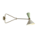 Articulable italian wall lamp sage green & white