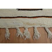1970s Vintage Turkish Oushak Handmade Wool Cotton Beige Runner Rug 87x326