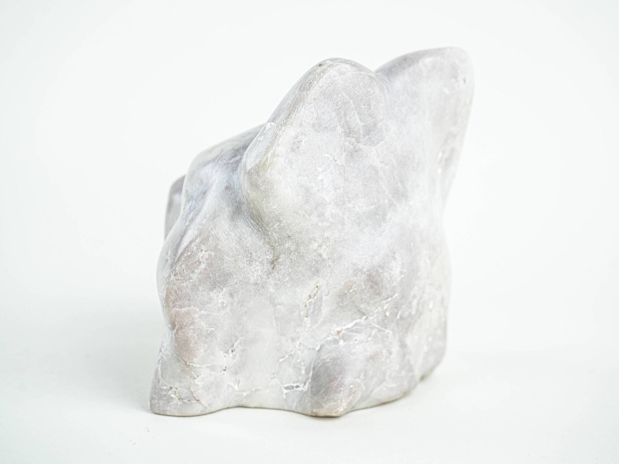 Abstract stone sculpture with organic forms, European studio piece, 1970s