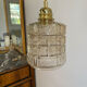 Vintage amber glass suspension globe