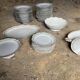 Large Limoges porcelain dinner service – floral decoration and gold trim