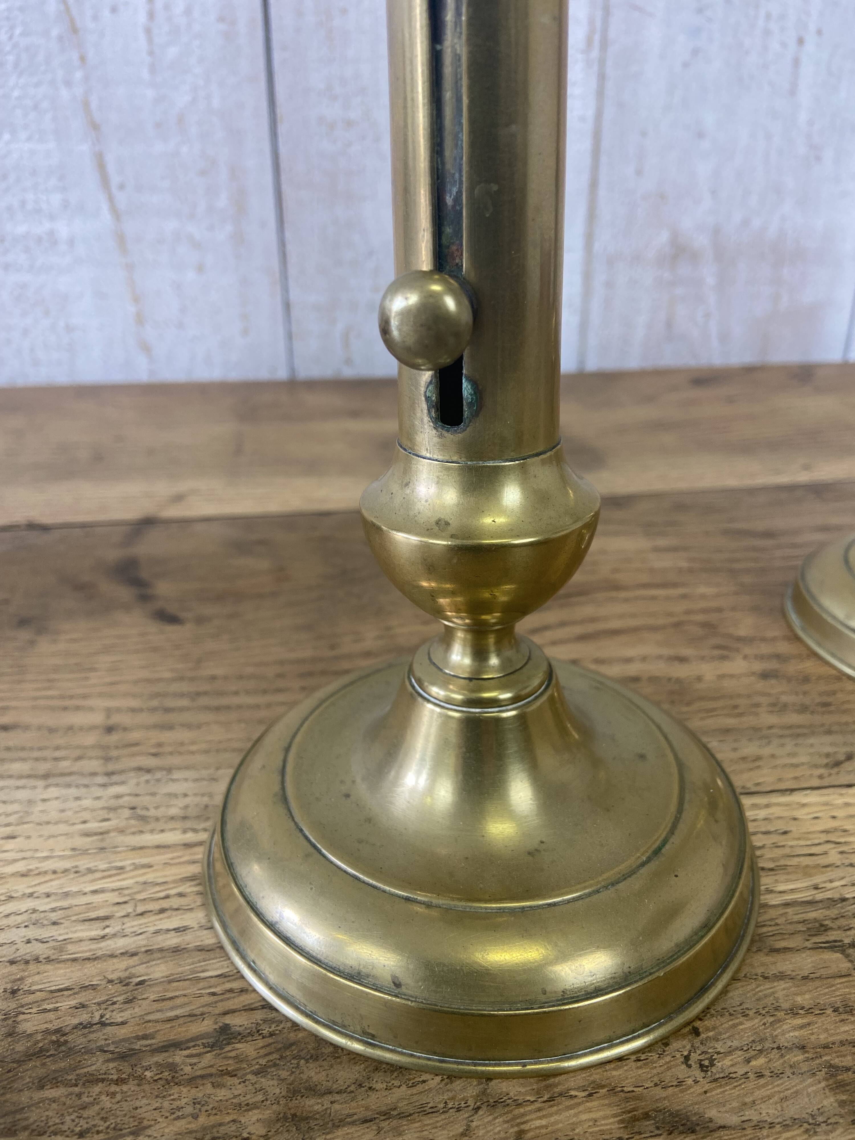 Pair of brass candlesticks