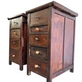 2 commodes, chevets en bois
