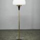 Lidokov Space Age Brass and Opaline Glass Floor Lamp, 1960s