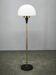 Lidokov Space Age Brass and Opaline Glass Floor Lamp, 1960s
