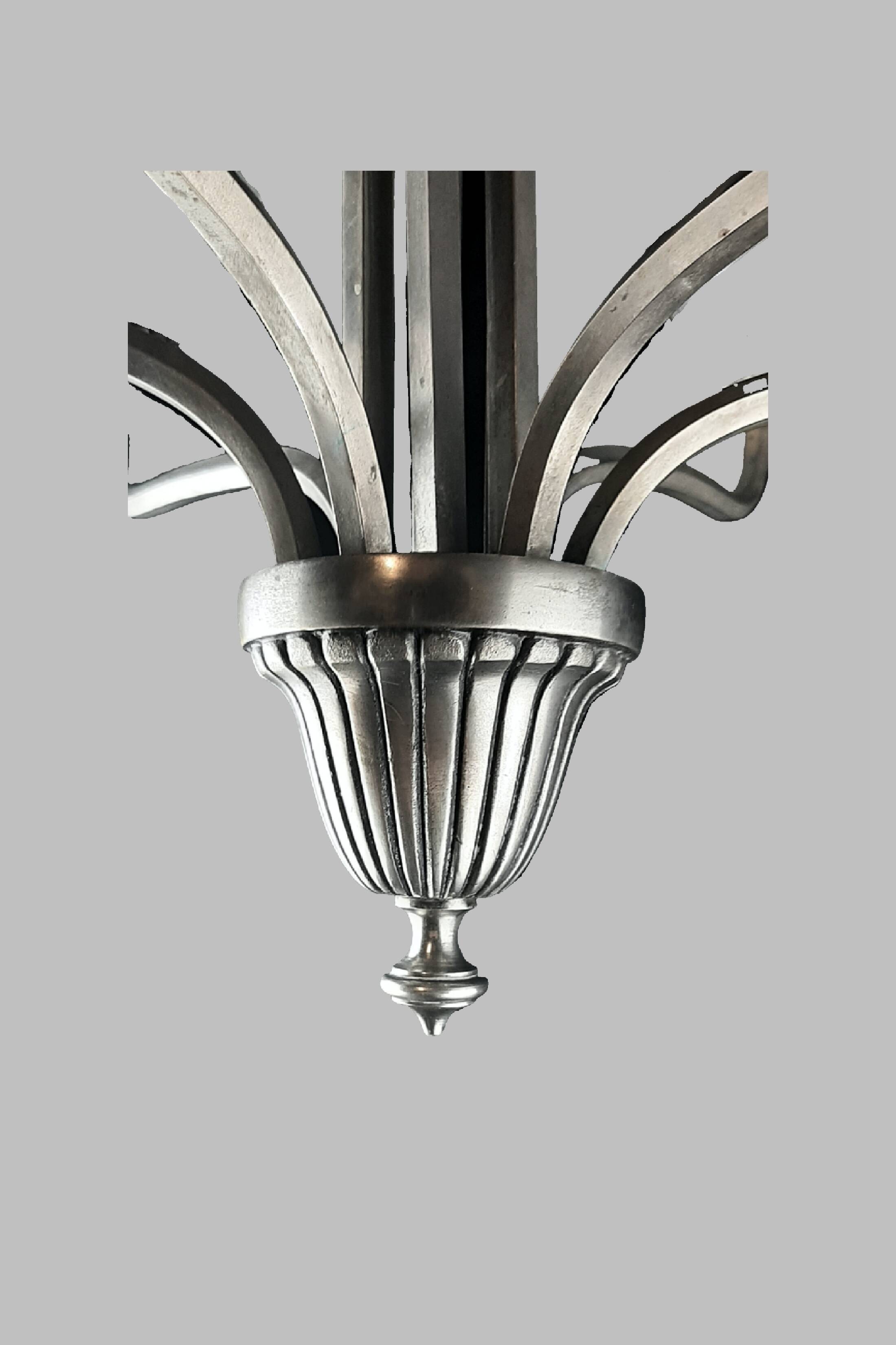 Art deco tulip chandelier by degue