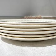 6 opaque porcelain dinner plates, Digoin model "Suzy"
