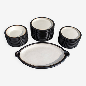 Service d'assiettes en céramique par Franco Bucci pour Laboratorio Pesaro, 1960s, Set de 37