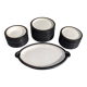 Ceramic plate service by Franco Bucci for Laboratorio Pesaro, 1960s, Set of 37