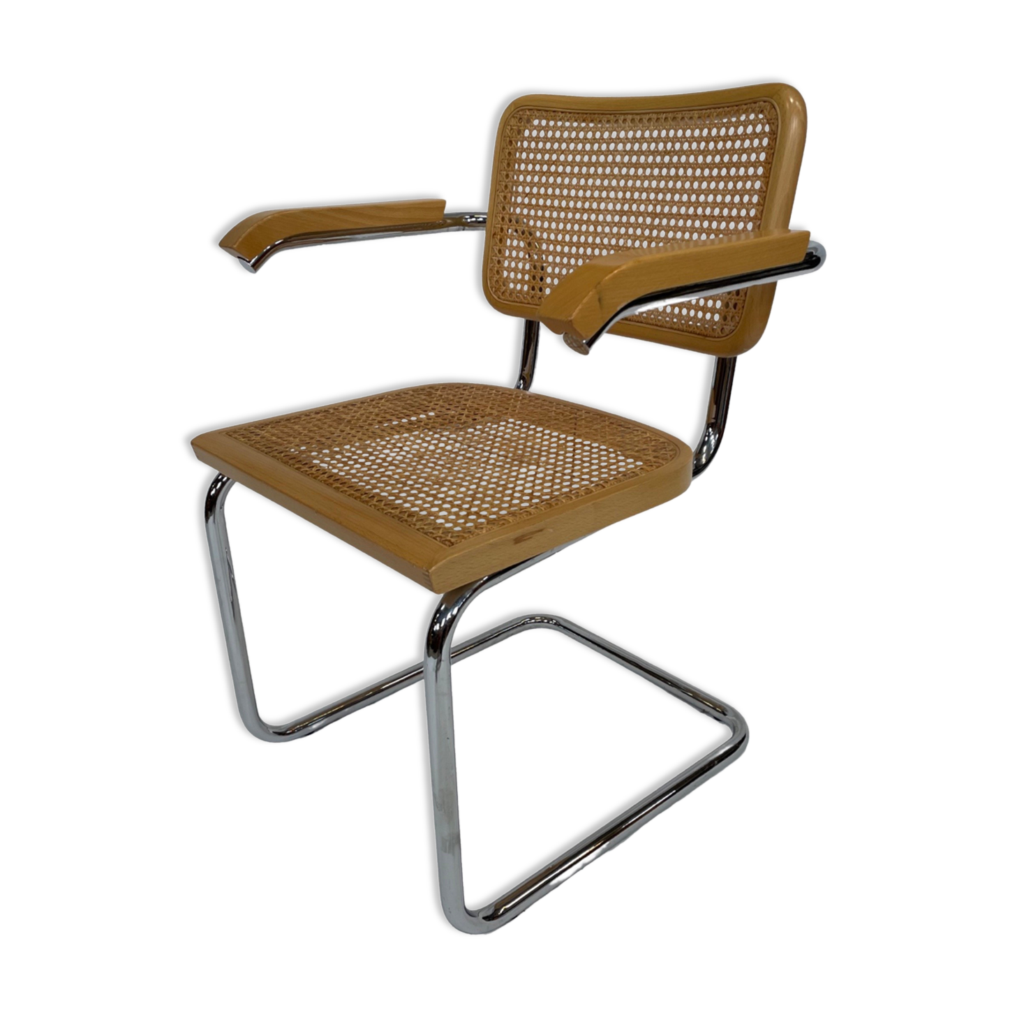 Chair Cesca model by Marcel Breuer with armrests B64