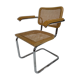 Chaise Cesca modèle Marcel Breuer avec accoudoirs B64