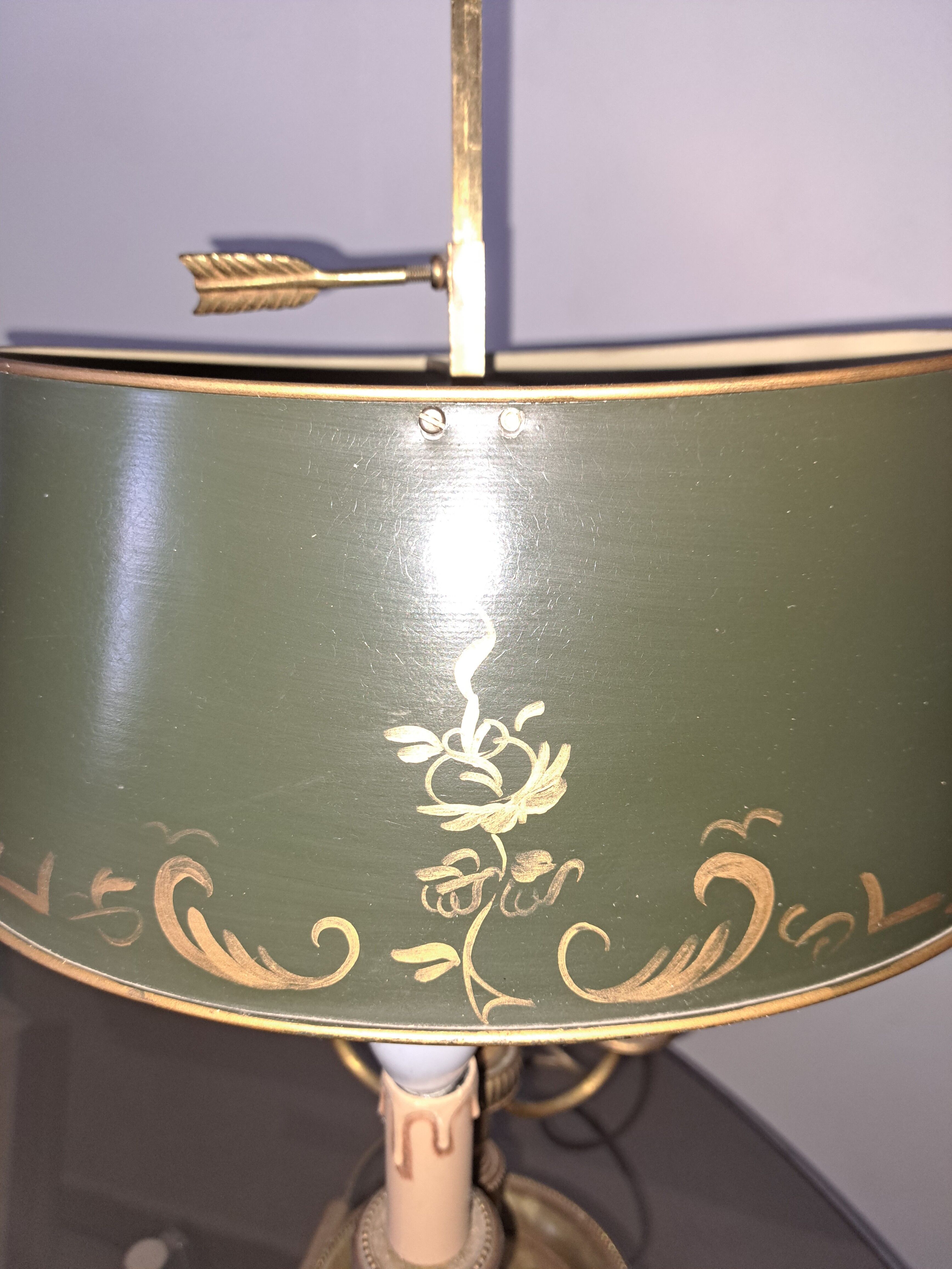 Empire style bouillotte lamp.